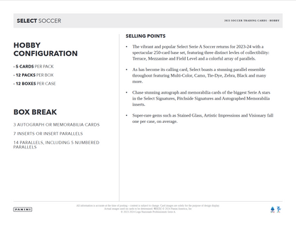 2023-24 Panini Select Serie A Soccer Hobby Box