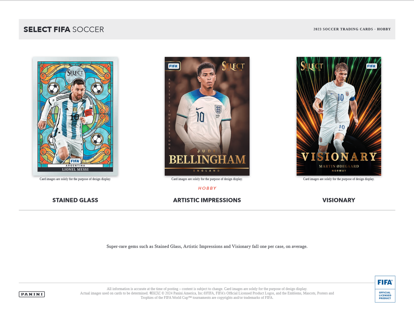 2023-24 Panini Select FIFA Soccer Hobby 12 Box Case