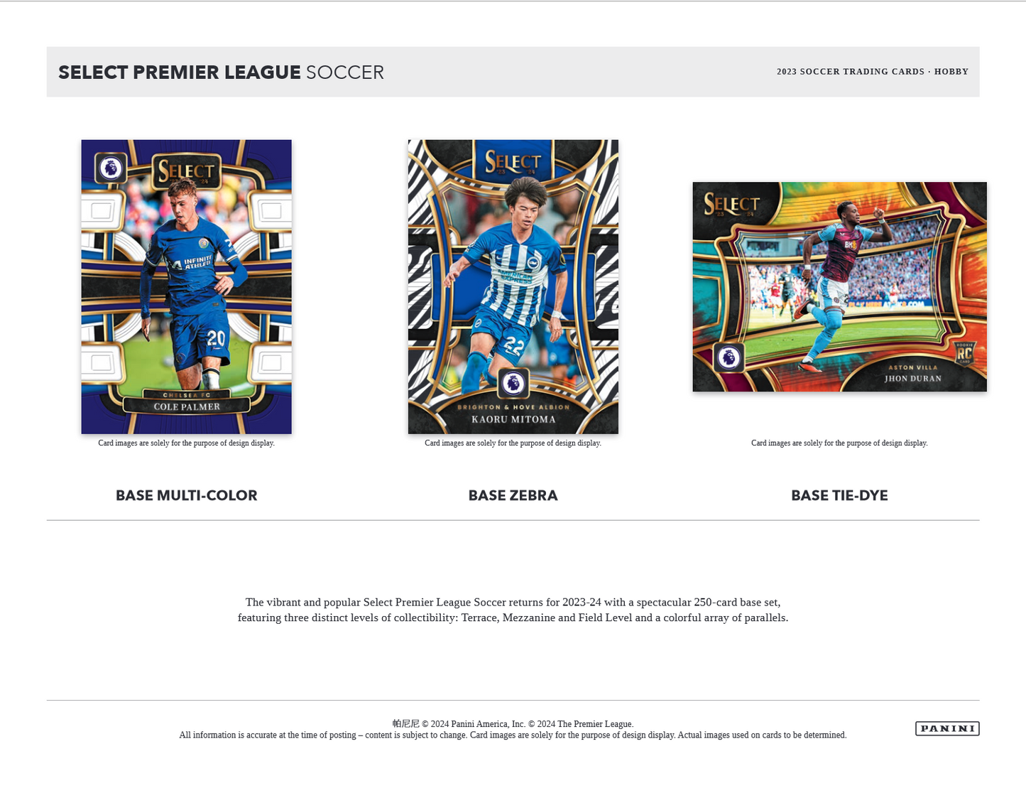 2023-24 Panini Select Premier League Soccer Hobby 12 Box Case