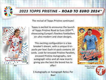 2023 Topps Pristine Road To Euro 2024 Soccer Hobby 8 Box Case