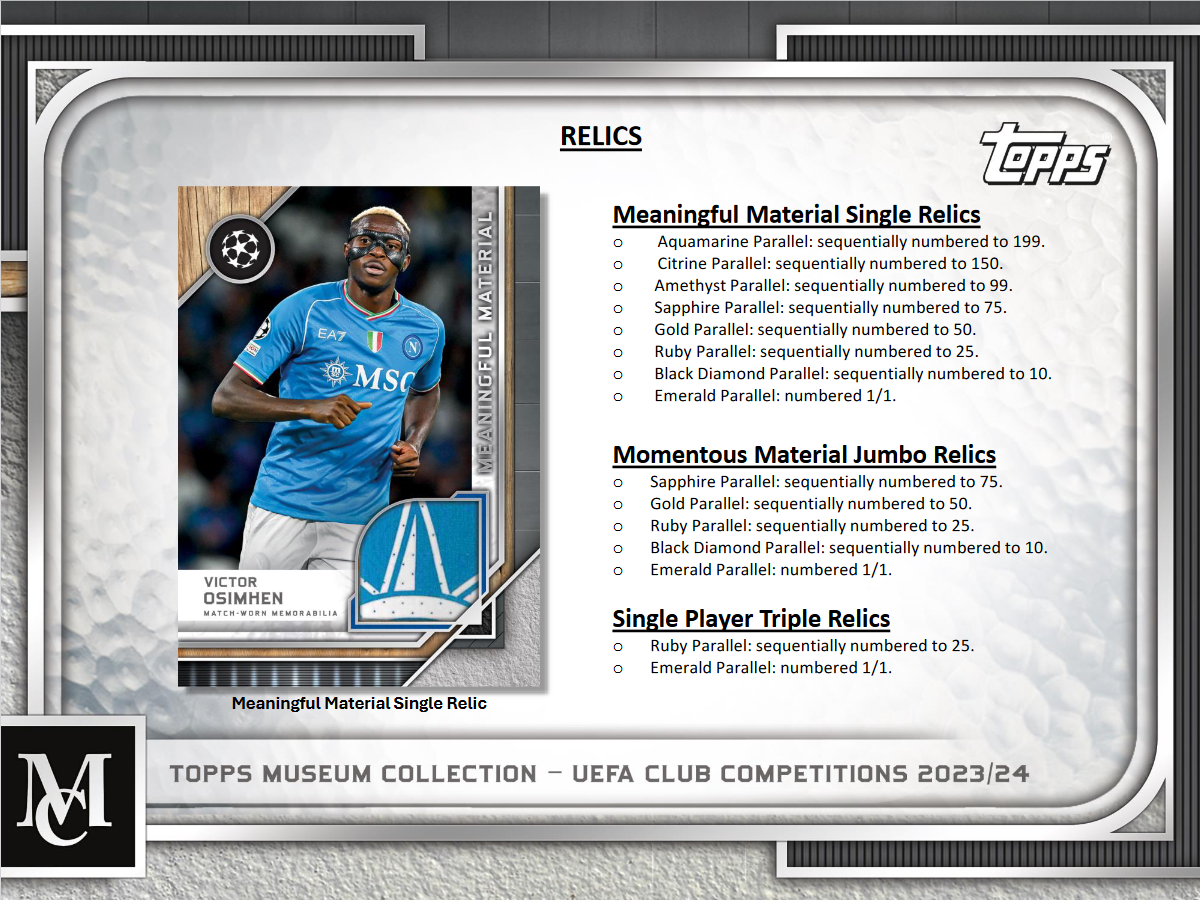 2023-24 Topps UEFA Club Competitions Museum Collection Soccer Hobby 12 Box Case