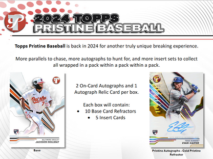 2024 Topps Pristine Baseball Hobby Box