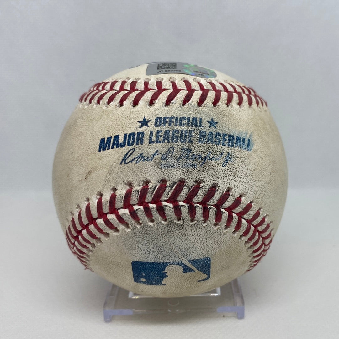 Mike Trout Autographed MLB Game Used Double From Career Best Game 5-5 5/26/2018