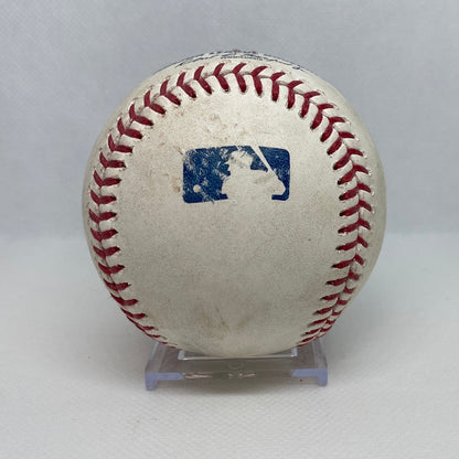 Shohei Ohtani Autographed MLB Game Used Single Career Hit 8 RBI 8 04/11/18