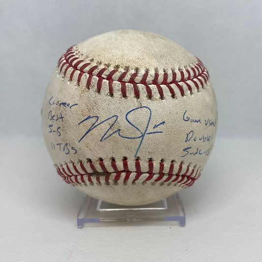 Mike Trout Autographed MLB Game Used Double From Career Best Game 5-5 5/26/2018