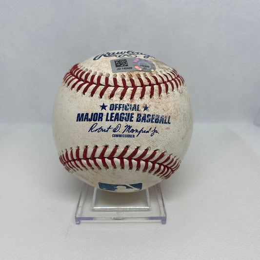 Shohei Ohtani MLB Game Used Double Career Hit 59 ROY Season 08/19/19