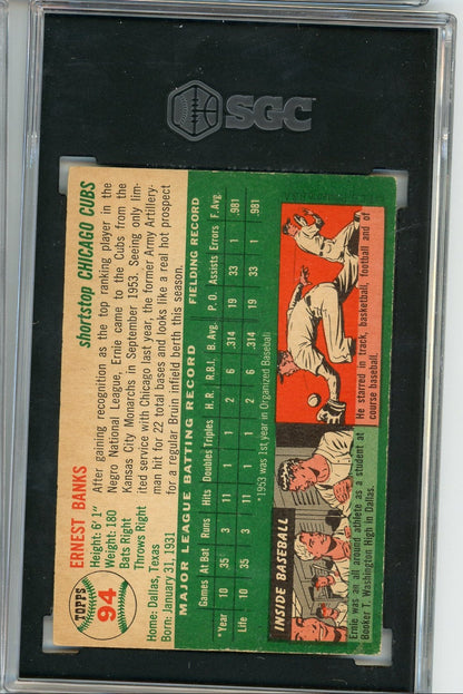 Ernie Banks 1954 Topps SGC Authentic