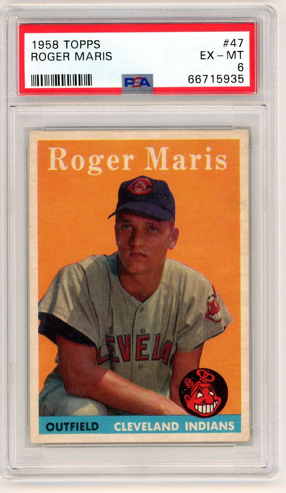 Roger Maris 1958 Topps #47 PSA 6 rookie card