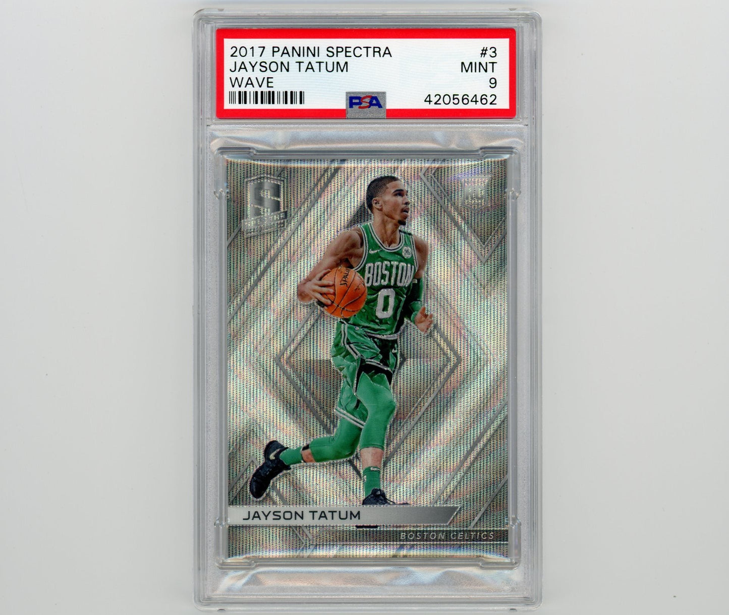 Jayson Tatum 2017 Panini Spectra Wave Rookie /9 PSA 9