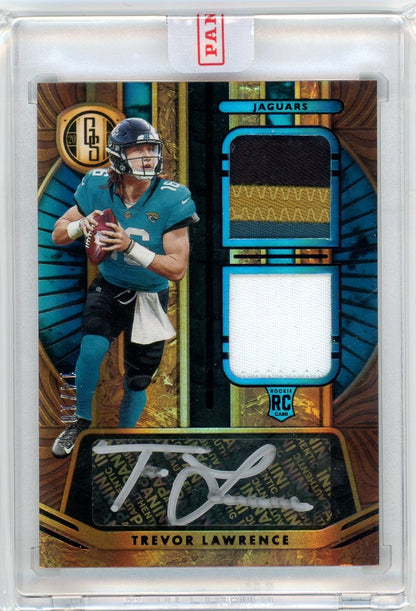 Trevor Lawrence 2021 Panini Gold Standard Dual Patch Rookie Auto /18