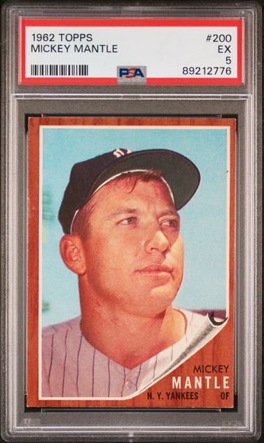Mickey Mantle 1962 Topps #200 PSA 5