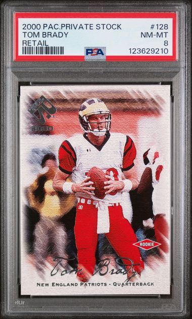 Tom Brady 2000 Pacific Private Stock Retail Rookie #'d 560/650 PSA 8