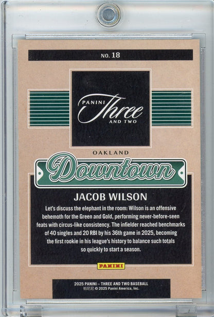 Jacob Wilson 2025 Panini Three and Two Downtown