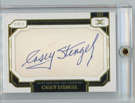 Casey Stengel 2024 Topps Definitive Collection Cut Signature #'d 1/1