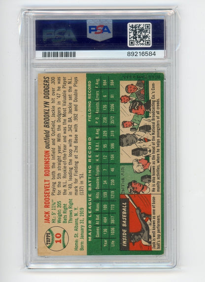 Jackie Robinson 1954 Topps #10 PSA 5.5