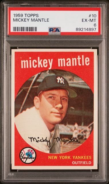Mickey Mantle 1959 Topps #10 PSA 6