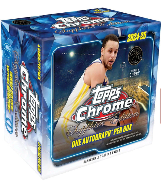 2024-25 Topps Chrome Basketball Sapphire Edition Hobby 10 Box Case